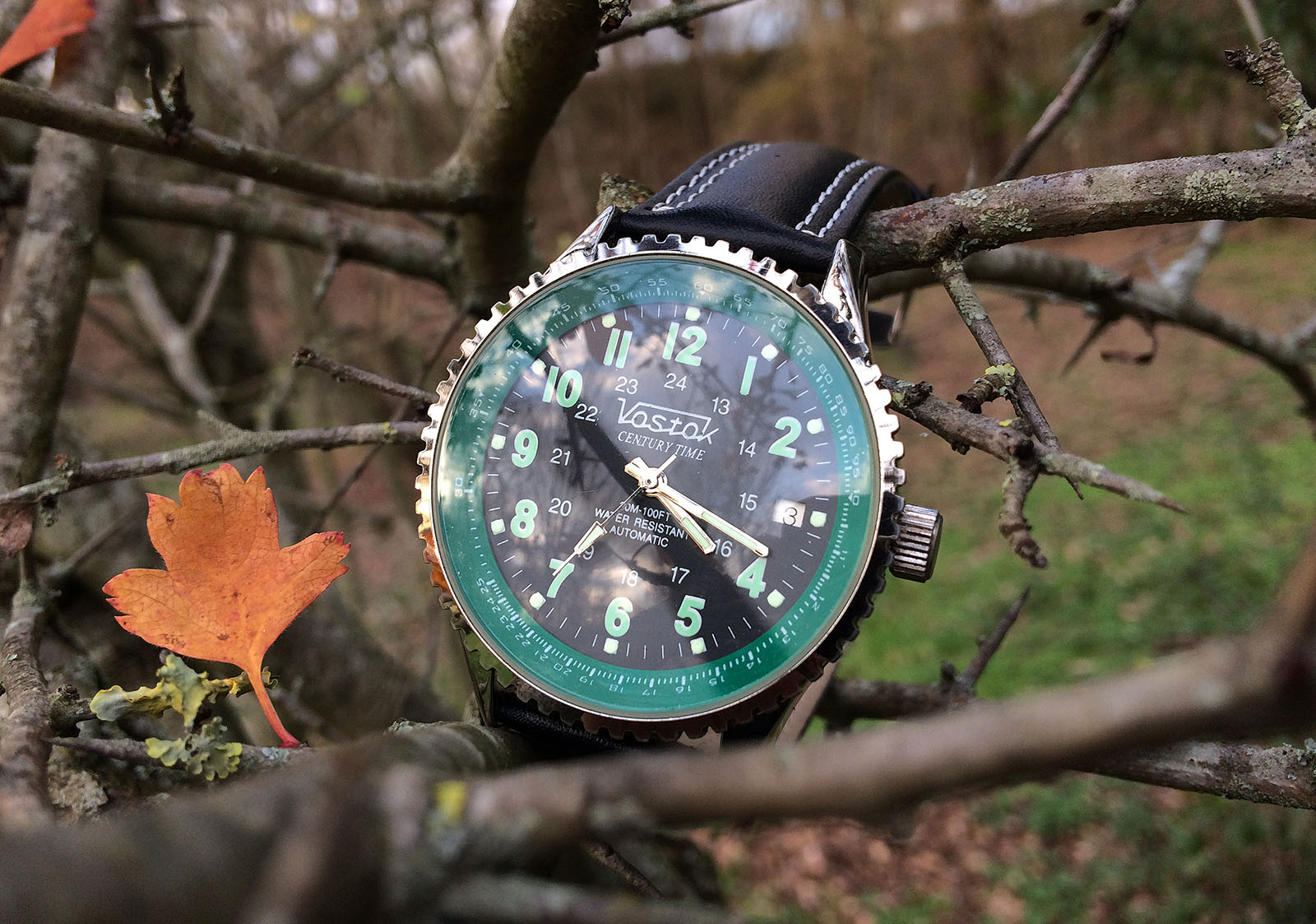 Vostok Century Time Breitling Style Nero Verde – 2416B 1