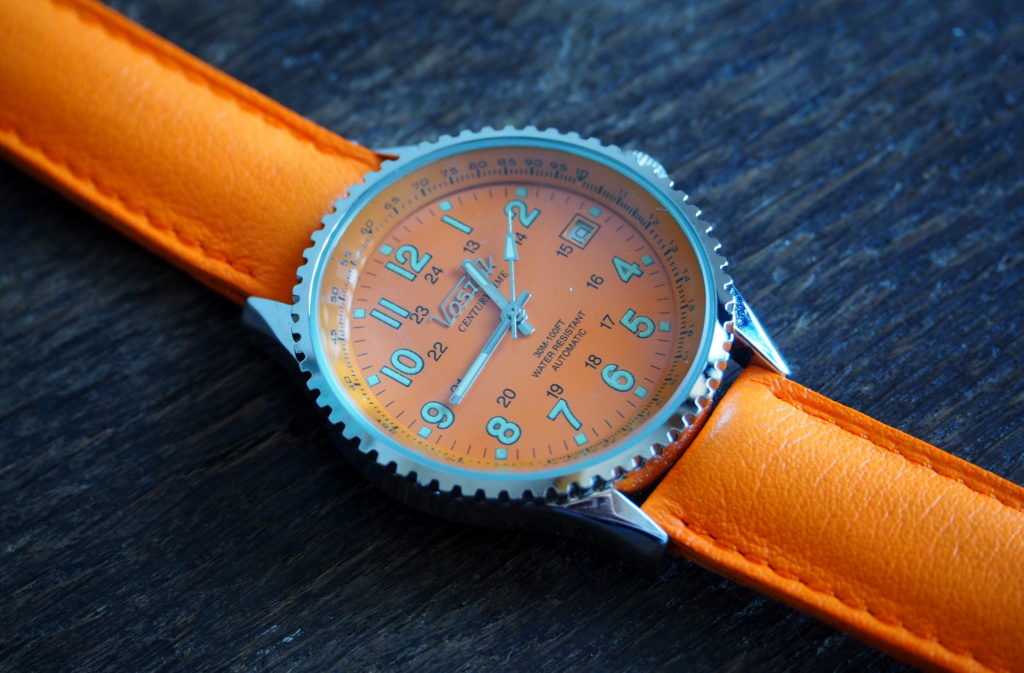 Vostok Century Time Breitling Style Orange 2416b